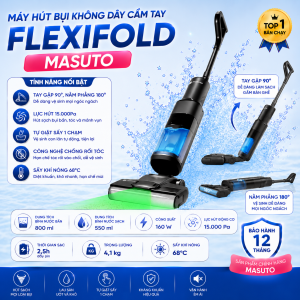 Máy Hút Bụi Cầm Tay Không Dây FlexiFold Masuto – Thiết Kế Gập Gọn Thông Minh