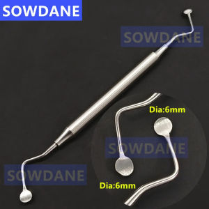 ช้อนขุดฟันคุณภาพสูง เครื่องมือทำความสะอาดฟัน สแตนเลส ปลายคู่ ด้ามยาว