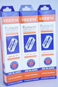 Lưỡi Lam VEESTA Platinum - Hàng nhập khẩu chính hãng Ấn Độ ( Hộp 200 lưỡi )