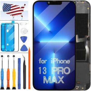 for iPhone 13 Pro Max LCD Screen Replacement 6.7 inch for iPhone 13 Pro Max A2643 A2484 A2641 A2644 A2645 Touch LCD Display Digitizer Touch Screen Assembly with Tools and Tempered Glass