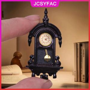 JCSYFAC 1 12 Dollhouse cổ điển Mô phỏng đồng hồ treo tường Mô hình búp bê nhà đồng hồ phòng khách trang trí đồ chơi búp bê nhà Micro cảnh phụ kiện
