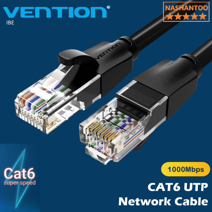 Vention CAT6 Ethernet PVC Cable Indoor UTP Patch 1000Mbps Lan Network ...