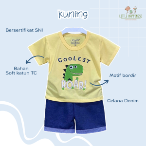 SETELAN BAJU ANAK COWOK BORDIR DENIM 1-8 TAHUN "DECOO EDITION" / SETELAN BAJU ANAK KELFI