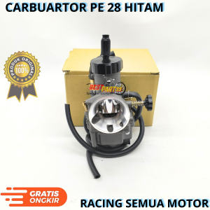 Karburator PE 28 keihin hitam  untuk semua racing motor berkualitas original asli ori dan presisi