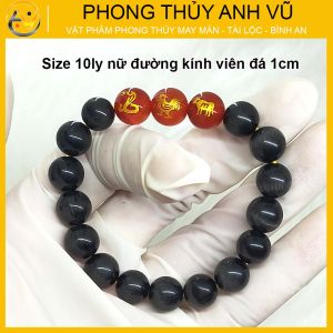 Vòng tay 12 con giáp tam hợp tỵ dậu sửu - size 8 10 12ly cho người mệnh thủy mệnh mộc - có khai quang điểm nhãn may mắn tài lộc - PHONG THỦY ANH VŨ