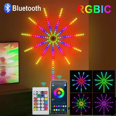 Đèn Led pháo Hoa size lớn 11 tia Cảm Biến Âm thanh