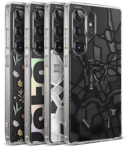Ringke Fusion Design Compatible with [Samsung Galaxy S25 Ultra] Case Cover Transparent Hard Back Soft Flexible TPU Bumper Scratch Resistant Natural Form S25 Ultra Back Cover
