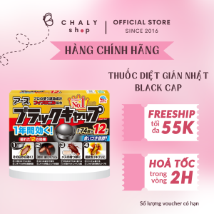 Thuốc diệt gián Black Cap hiệu quả nhanh an toàn cho sức khoẻ 12 viên Nhật Bản