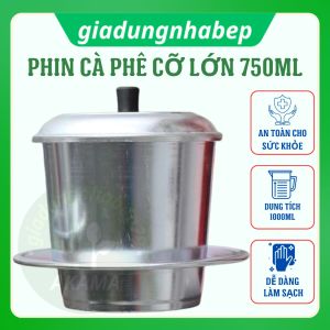 Phin Nhôm Pha Cà Phê 750ml – Dụng Cụ Pha Cafe Cỡ Đại Cho Gia Đình Quán Nhỏ