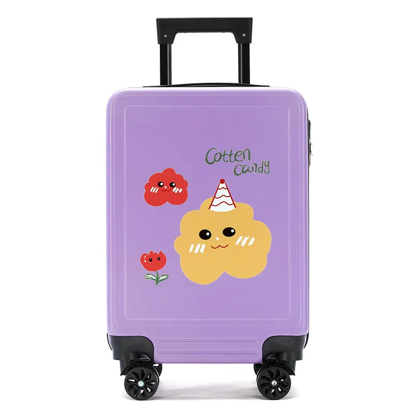 18 Inch Cartoon Cute Child Boy Cabin Travel Suitcases With Wheels Kids  Carry On Trolley Roller Luggage Carrier Bag Check-in Case For Girl Free