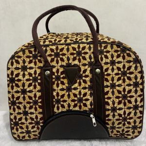 Tas Traveling wanita Travel Bag tas piknik serbaguna tas pakaian jumbo untuk pakaian Koper Jinjing Kanvas BESAR kanvas motif palmas kuning