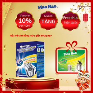 [Tết 2026] Bột Tẩy Vệ Sinh Lồng Máy Giặt Mao Bao 306g làm sạch cặn bẩn khử mùi nấm mốc dùng được cho máy giặt cửa trên và cửa trước