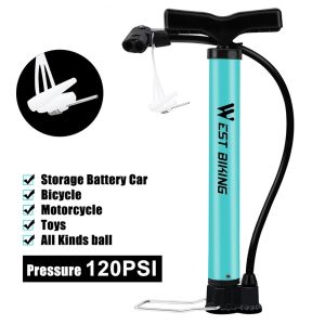 Motorcycle bicycle pump aluminum alloy 120/160psi portable tire inflatable football basketball