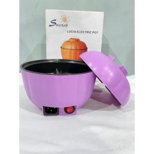 Panci Listrik 2in1 Portable Multifungsi panci mangkok 1.2L Lapisan Anti Lengket Pan Electric