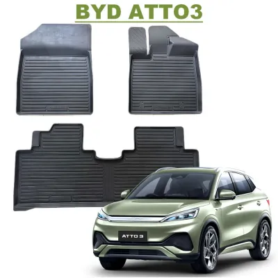 ผ้ายางปูพื้นรถยนต์ ถาดยางปูพื้น พรมปูพื้นรถ BYD ATTO3