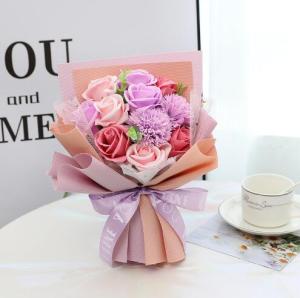 【Fast and Free Delivery】 Creative Carnation Rose Soap Flower Bouquet Birthday Valentines Day Gift Floral Decoration