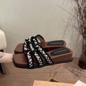 [Free Shipping] Womens high-heeled sandals for summer 2025 new stylish pearl design to match skirts comfortable for going out