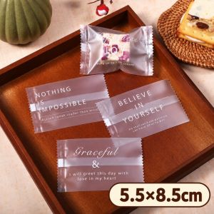 100PCS Clear Window Cookie Bags Self Seal Printed for Home Bakers Lalagyan ng Biskwit Pangregalo