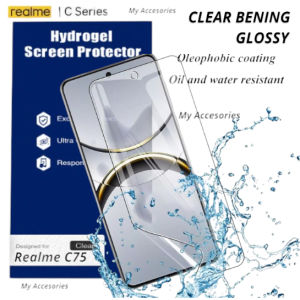 My0002 Hydrogel DEPAN (CLEAR) REALME C75 C63 C65 C67 C61 C53 C51 C55 NFC C33 C30 C31 C35 C30S C25S C25Y C21 C21Y C20 C17 C15 C12 C11 C3 C2 C1 Hidrogel Pelindung Layar Gel Jelly BENING Matte Gelap Temper Glass Full LCD Anti Gores Screen Protector 4G 5G