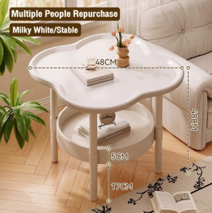 Four-Leaf Clover Small Coffee Table Sofa Side Bedroom Coffee Small Table Simple Modern Coffee Table Coffee Table 四叶草桌咖啡桌