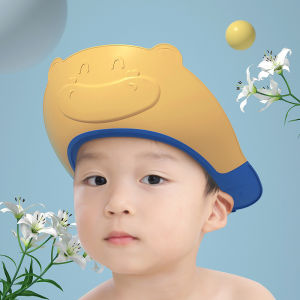 Baby Shower Cap Bathing Cap Safe Silicone Protection Bath Cap Soft Adjustable Visor Hat for Protector Head Eye Ear Shampoo Caps for ToddlerBaby KidsChildren