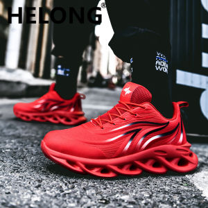HELONG Running Shoes for Men Sport Shoes Men Jogging Footwear Outdoors Lightweight Breathable Men Shoes Sock Men Sneakers