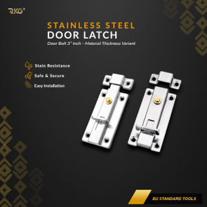 Grendel Slot Pintu Otomatis 3 & 4 Inch Stainless Spring Button Door Latch