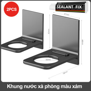 Giá Treo Chai Nước Rửa Tay Giá Đỡ Chai Dầu Gội Chai Sữa Tắm Gắn Tường Xà Phòng Gắn Tường Tiện Dụng Cho Nhà Tắm Không Cần Khoan Lỗ 2PCS