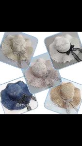 TOPI PANTAI IMPORT GELOMBANG DEWASA PITA RENDA - TPIG07D/ SUMMER HAT