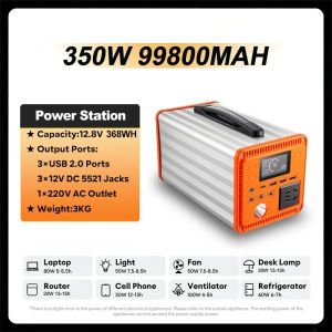 UNICORN Power Station with Solar Panel 350W Portable Generator Portable Solar Power Bank