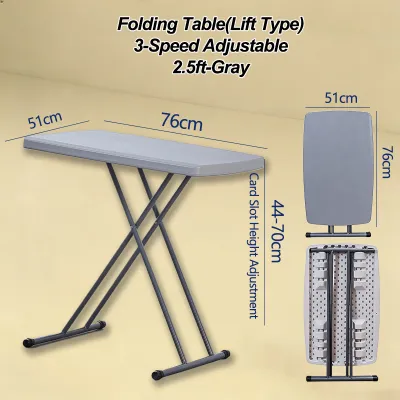 Folding Table 6FT Heavy Duty Long Table Outdoor Portable Dining Table Study Table For 10 Seats