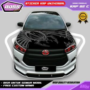 KAP02-DECAL KAP MESIN MOBIL AGYA YARIS AVANZA INNOVA-STIKER KAP MESIN JAZZ ERTIGA WULING JAZZ CRV