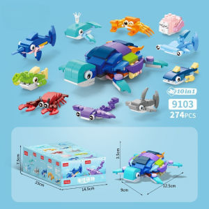 Oldlaiben Building Block Butterfly Bird Insect Sea Series Education Block Toy for Toddler Kid Mainan Blok 积木玩具