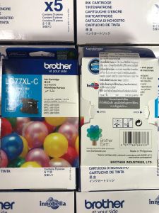 Brother LC-77XL Cyan ตลับหมึกอิงค์เจ็ท (สีฟ้า)เเบบมีกล่องเเละไม่มีกล่อง ของแท้
