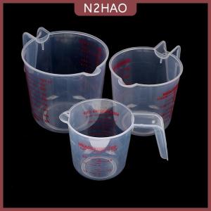 N2HAO Cốc đo bằng nhựa trong suốt đĩa đo chất lỏng Cân nhựa 250 500 1000ml