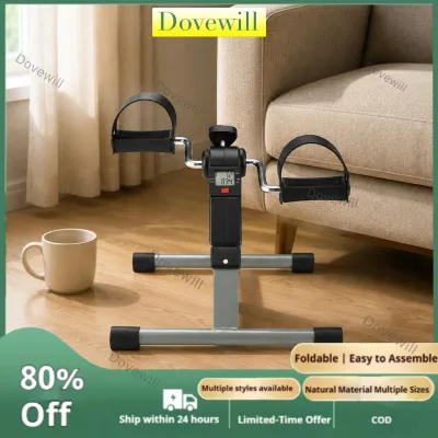 Dovewill Double Function Rehab Pedal Bike Stepless Resistance Limb Leg Exerciser Digital Display Limb Leg Exerciser Bike Compact for Stroke Patients Seniors Rehabilitation Users Home