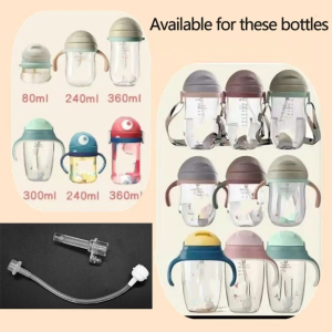 Baby Feeding Accessories Liquid Silicone Drink Bottle Set Convenient & Safe Children Water Cup Straw Simple Installation