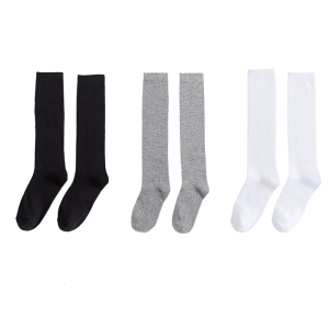Mens Long Tube Knee Length Business Dress Socks Solid Color Formal Suit Cotton Stockings for Office Outfit and Weddings