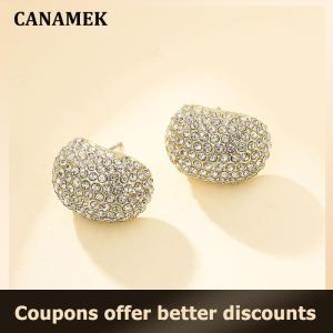 【 CANAMEK 】 Diamond Peas Earrings Niche Design Light Luxury High-End Earrings For Woman