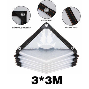 Transparent Rain Cloth Waterproof ClothTarpaulin Shade Balcony Outdoor Windscreen Plastic Cloth Cold Insulation Tarpaulin Thickening TransparentPE Tarpaulin 透明防雨布