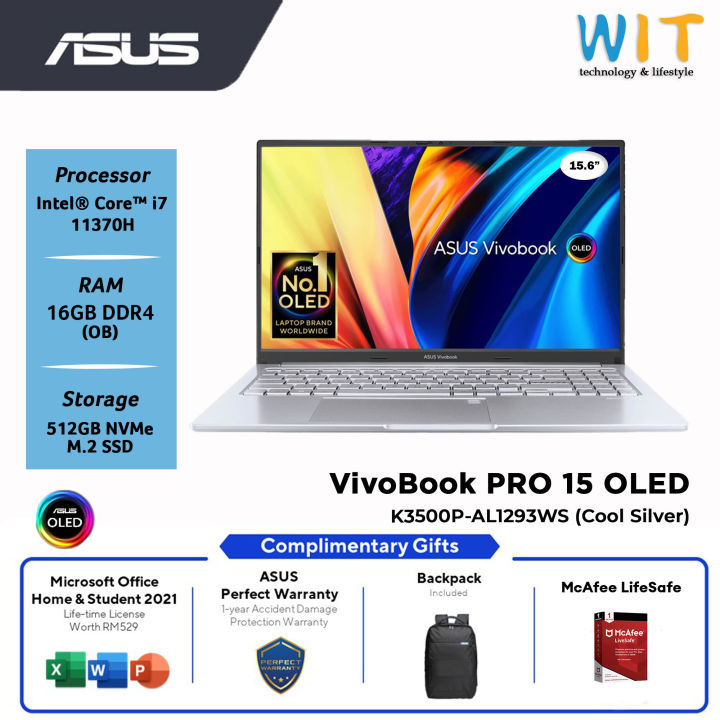 Asus Vivobook Pro OLED K3500P-AL1293WS /Intel Core i7-11370H /16GB D4 ...