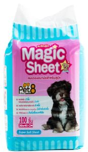 แผ่นรองฉี่ Pet Sheet SIZE S-L แผ่นฝึกขับถ่าย ดูดซับดี กลิ่นหอม ส่งไวติดใจแน่นอน ทุกขนาดซึมซับ 5 ชั้น