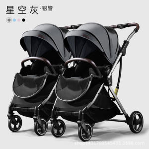 Xe đẩy đôi cho bé gấp gọn COBALLE ngả lưng 3 tư thế khung hợp kim nhôm siêu nhẹ 7kg Gồm 2 xe đẩy đơn và bộ 3 thanh nối