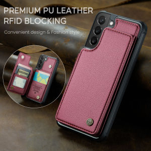 Casing hp Samsung s22 s22 plus s22 ultra s21 s21 plus s21 ultra Caseme C22 Slot kartu Cover Leather Wallet Case