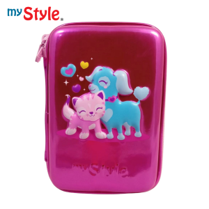 My Style TM 2263 Cat & Dog Hardtop Pencil Case - Pencil Case Multifungsi Anak Perempuan