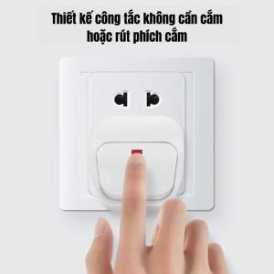 Phích Cắm Điện 3 Chấu 1 Cái Có Công Tắc | Cầu Chì Chống Quá Tải | Phích Cắm Lõi Đồng An Toàn Điện