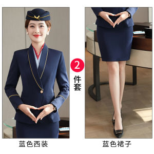 9922 Hotel Attendant Work Uniform Professional Vest Set Formal Suit Air Hostess Flight Attendant Uniform