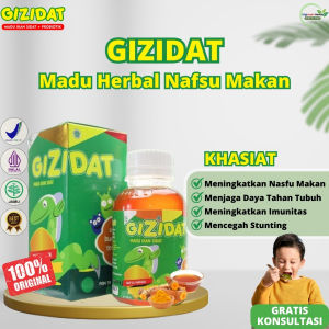 GIZIDAT - Madu Suplemen Multivitamin Penambah Nafsu Makan Meningkatkan Daya Tahan Tubuh Anak - 130ml
