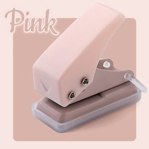 Cute Mini Portable Single Hole Puncher Loose Leaf Binder Ring Binding Comb Student School Office Use Stationery KWT