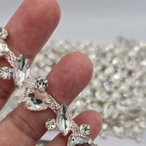 RENDA APLIKASI BERLIAN KRISTAL KODE DG PER 10 CM